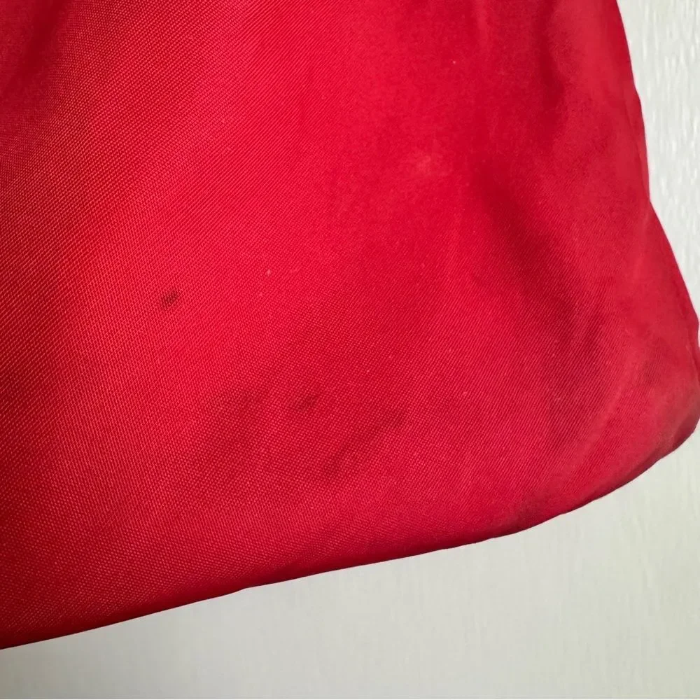 Kate Spade New York Red Nylon and Leather Trim Hobo Shoulder Bag